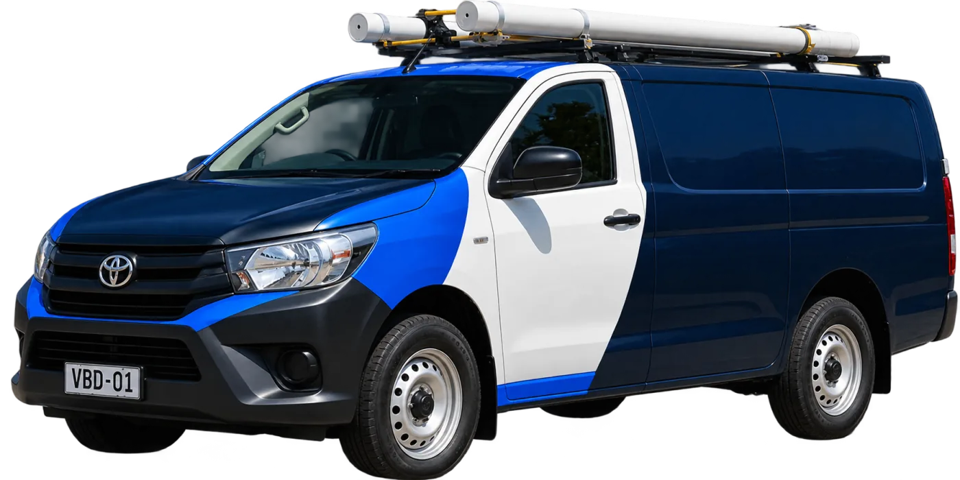 Our van, covering North Sydney and the surrounding suburbs